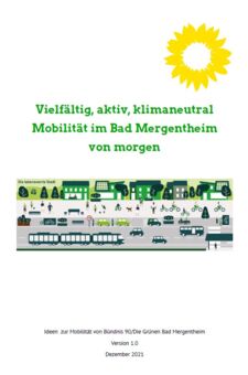 Titelblatt des Mobilitätskonzepts der Grünen für Bad Mergentheim