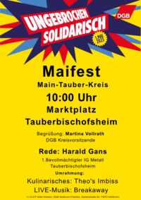 Einladung zur Maikundgebung 2023 in Tauberbischofsheim