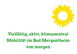 Titelblatt des Mobilitätskonzepts der Grünen für Bad Mergentheim